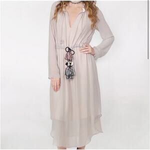 MISA Women’s Tanaz Boho Tassel Midi Dress size xsmall